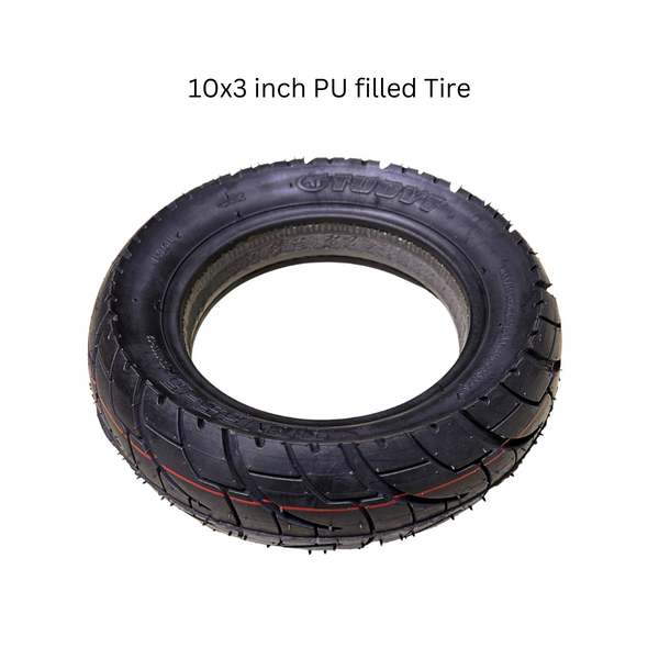 10 inch 8.5 inch PU Filled High Speed Rubber Tire No Flat Puncture Proof Solid Tire