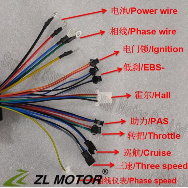 36-60V ZL Controller for Generic Controller E-Bike 36-72V Controller