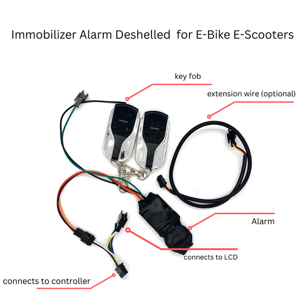 Immobilizer alarm and remote On/Off For E-Scooter/E-Bike