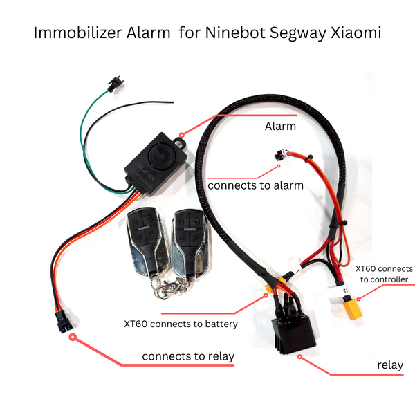 Immobilizer alarm and remote On/Off For E-Scooter/E-Bike